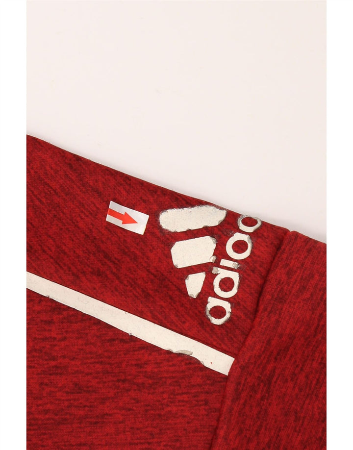 Ανδρική αθλητική φόρμα Adidas Top μπουφάν με μεσαίο κόκκινο χρώμα από πολυεστέρα