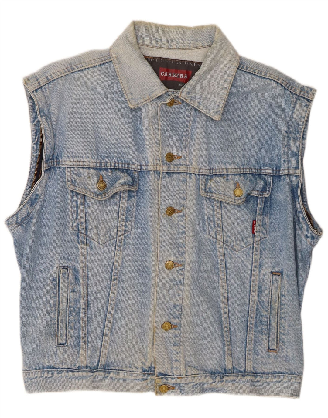 Carrera Ανδρικό Τζιν Gilet UK 14 Μεσαίο Μπλε Βαμβακερό