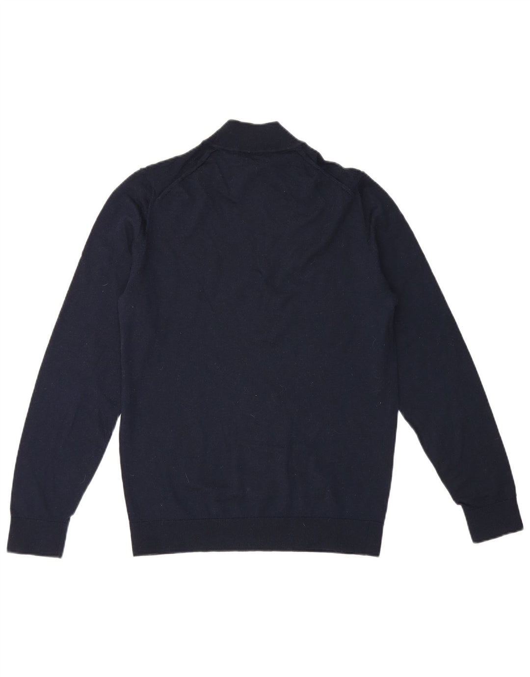 Ανδρικό πουλόβερ με λαιμό χελώνα Massimo Dutti Μεγάλο μπλε ναυτικό μαλλί Merino
