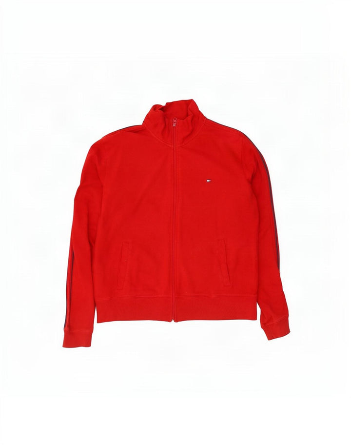 Γυναικεία αθλητική φόρμα Tommy Hilfiger Top Jacket UK 16 Large Red Cotton