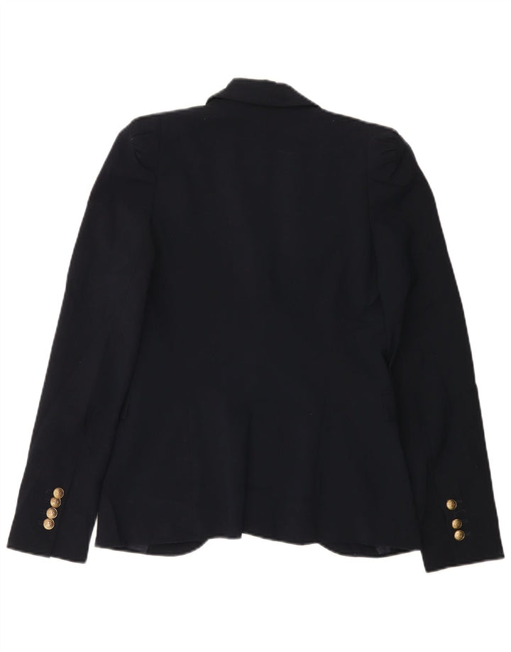 Zara Γυναικείο μπλέιζερ 1 κουμπιού μπουφάν UK 6 XS Navy Blue Polyester