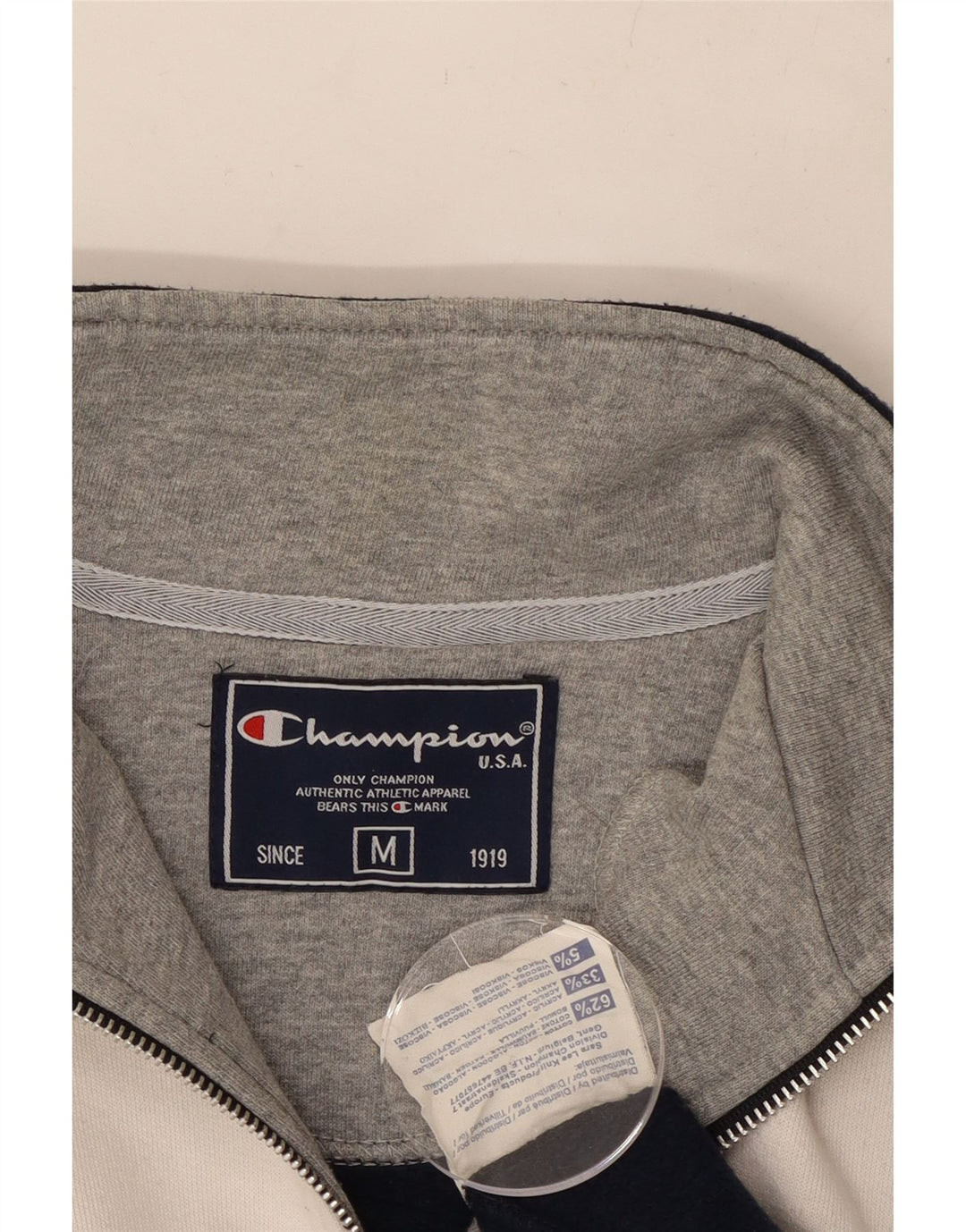 Ανδρικό φούτερ με φερμουάρ CHAMPION Jumper Medium Navy Blue Colourblock