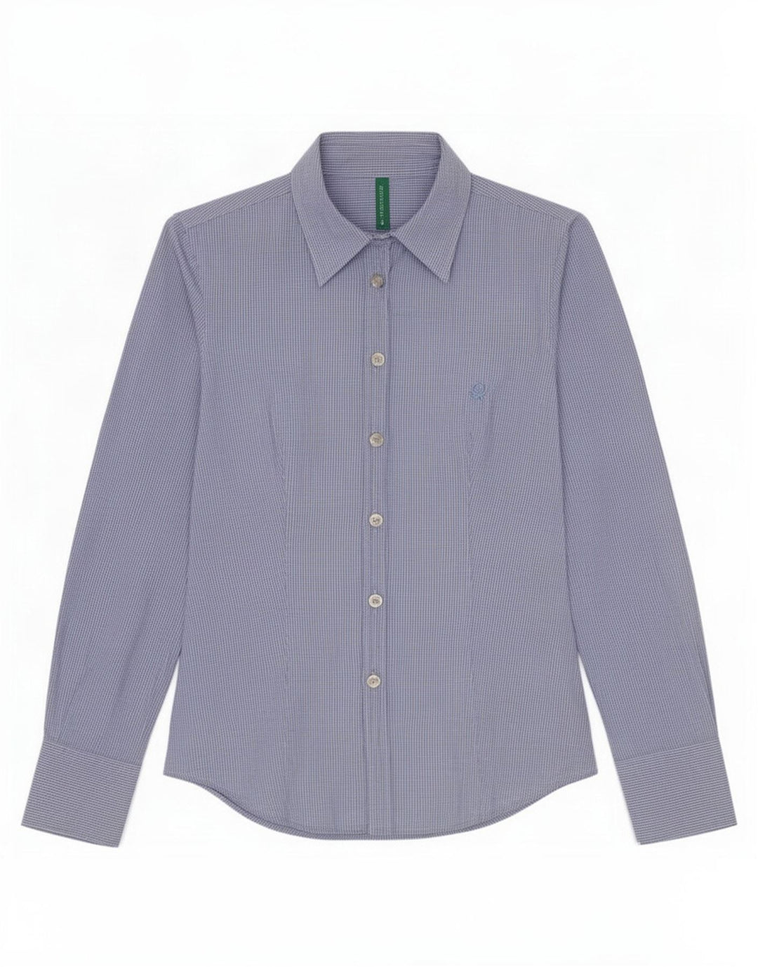 Γυναικείο πουκάμισο Benetton UK 10 Small Blue Gingham