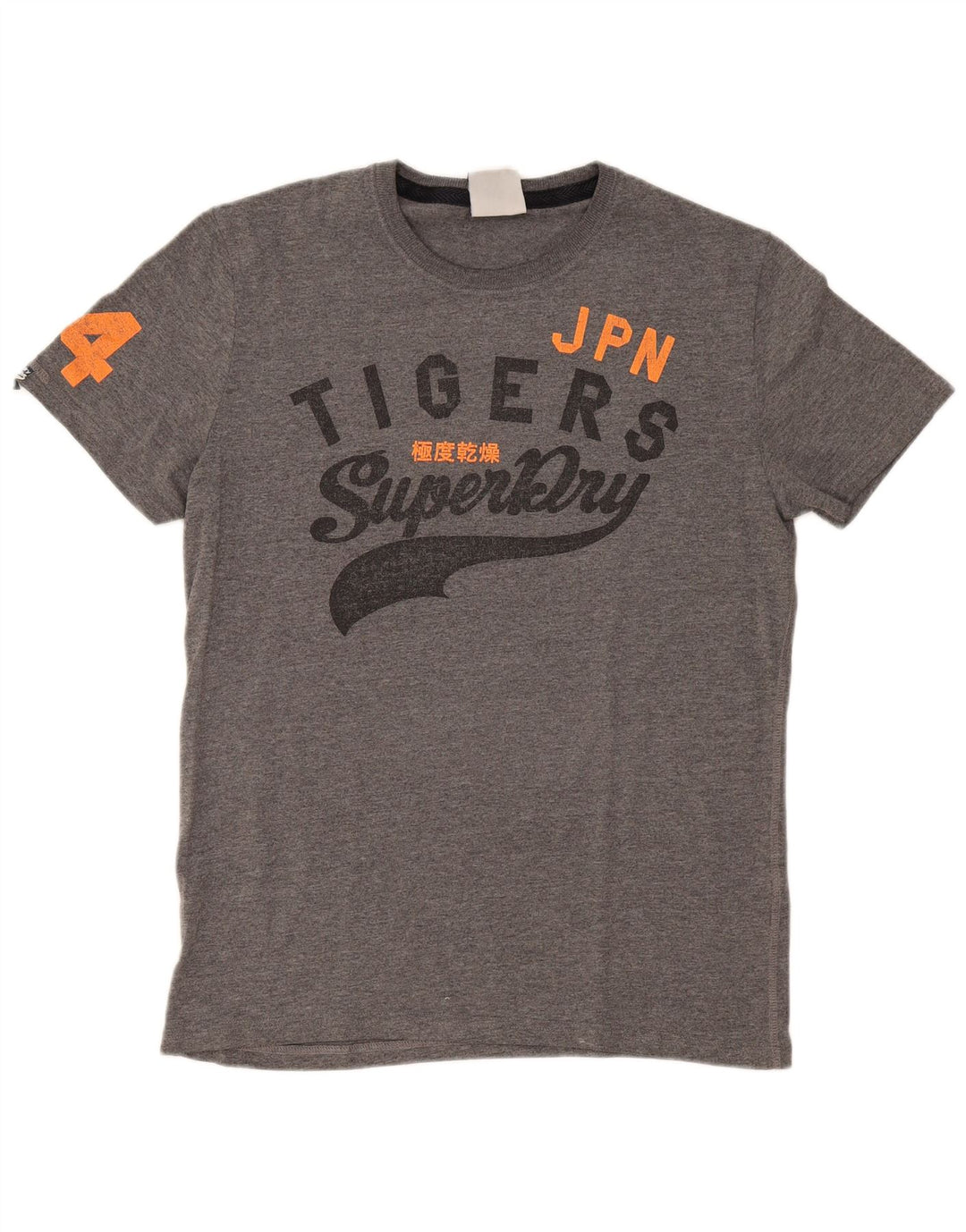 Ανδρικό γραφικό μπλουζάκι Superdry Top μεγάλο γκρι βαμβακερό