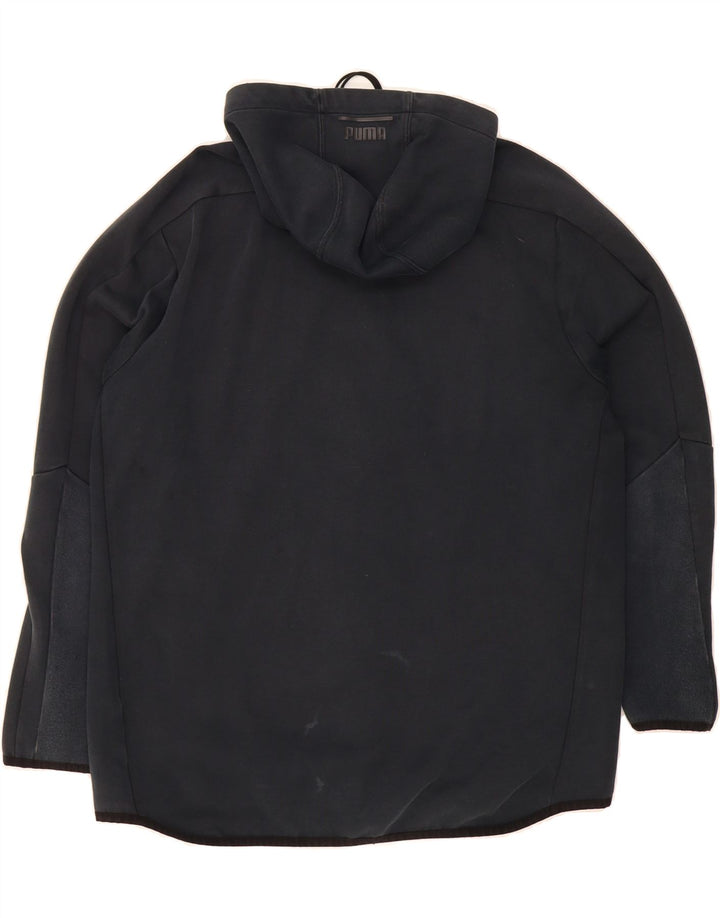 PUMA Mens Zip Hoodie Sweater Large Black Cotton Vintage Puma and Second-Hand Puma from Messina Hembry 