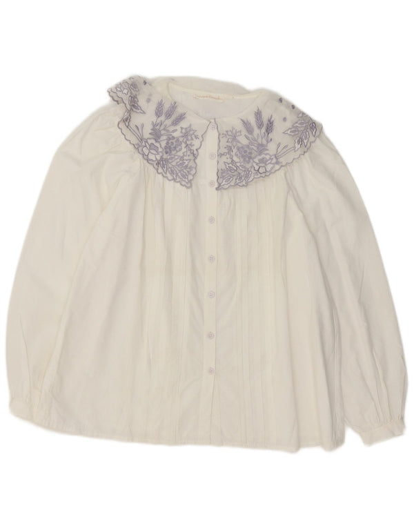 Giorgio Kauten Womens Shirt Blouse UK 16 Large White Floral