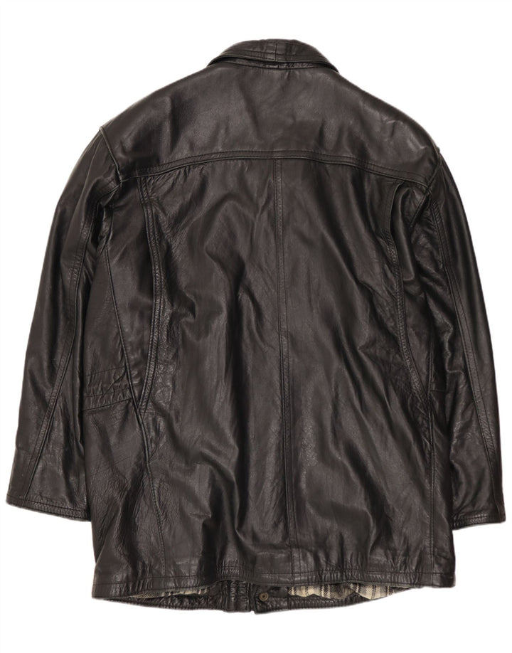 FLORENCE Ανδρικό Δερμάτινο Μπουφάν UK 40 Large Μαύρο Δερμάτινο