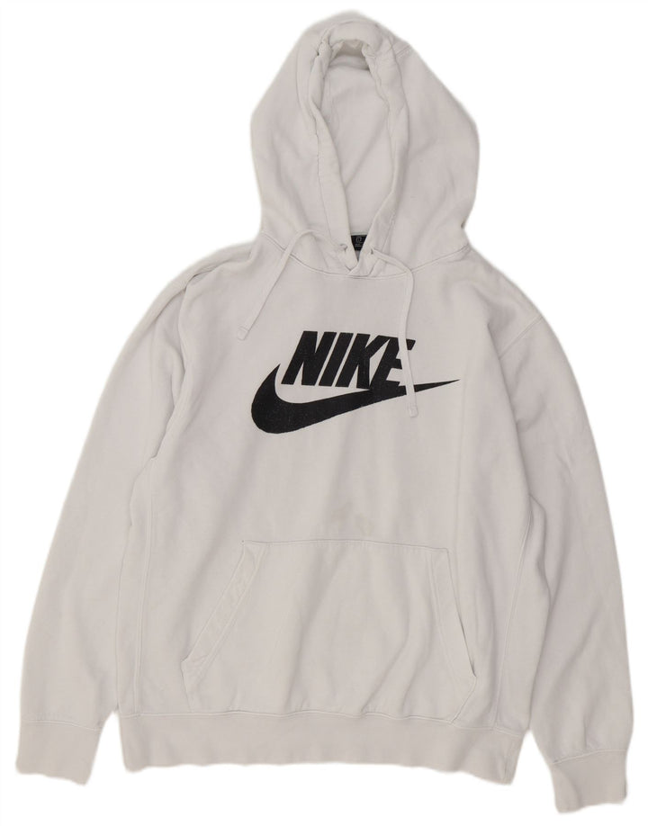 Ανδρικό γραφικό κουκούλα Nike, μεγάλο λευκό βαμβακερό