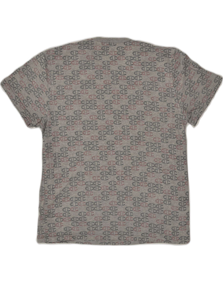 CHAMPION Womens Slim Graphic T-Shirt Top Large Grey | Vintage Champion | Thrift | Second-Hand Champion | Used Clothing | Messina Hembry 