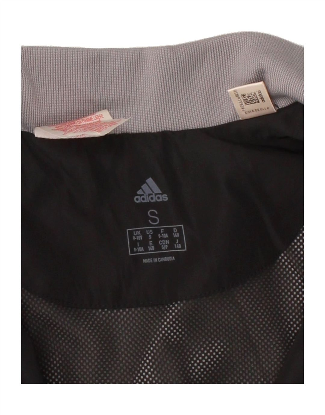 ADIDAS Boys Tracksuit Top Jacket 9-10 Years Small Black Colourblock Vintage Adidas and Second-Hand Adidas from Messina Hembry 