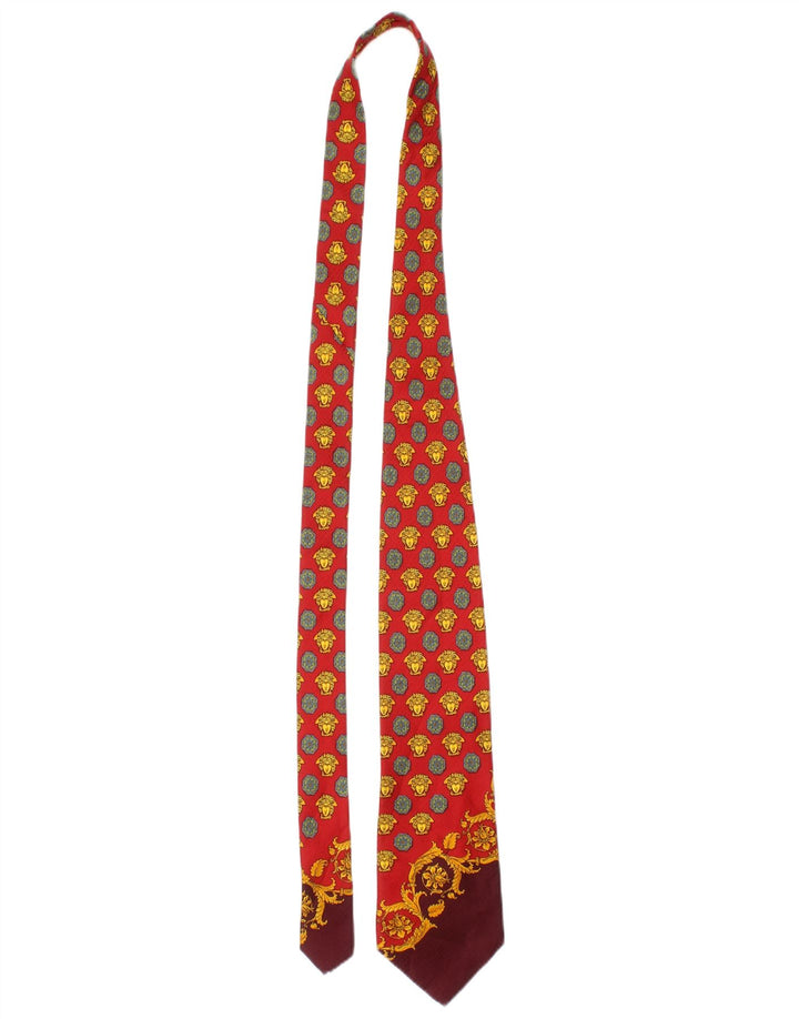 Ανδρική γραφική γραβάτα Gianni Versace One Size Red Silk Designer
