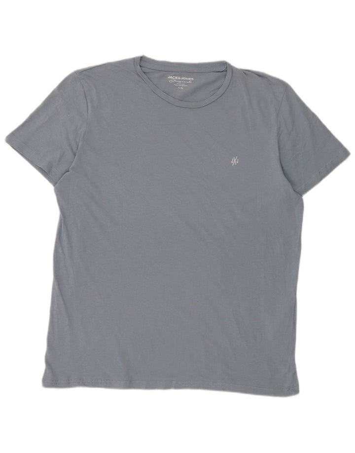 Jack & Jones Ανδρικό T-Shirt Top μεγάλο μπλε βαμβακερό