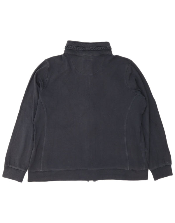 Champion Womens Easy Fit Top Jacket UK 14 Medium Navy Blue Cotton