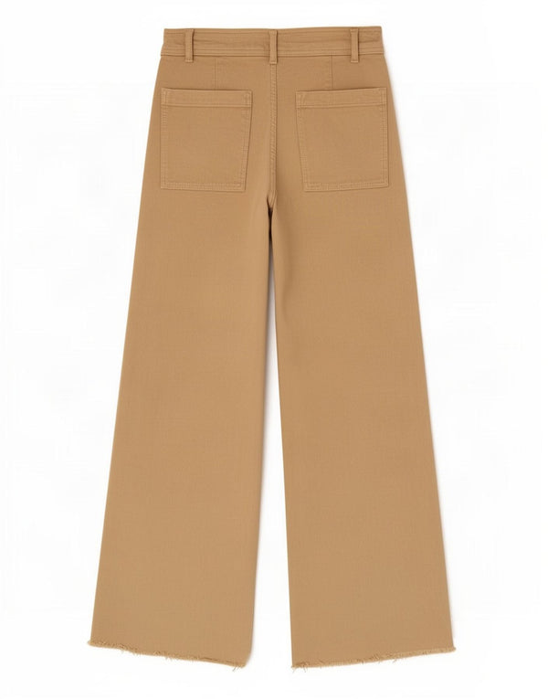 Zara γυναικείο τζιν ψηλόμεσο φαρδύ πόδι EU 44 XL W34 L27 Μπεζ βαμβακερό