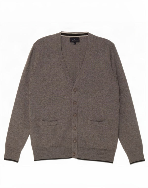 Ανδρικό πουλόβερ Marks & Spencer Blue Harbor Cardigan Μεσαίο γκρι βαμβακερό