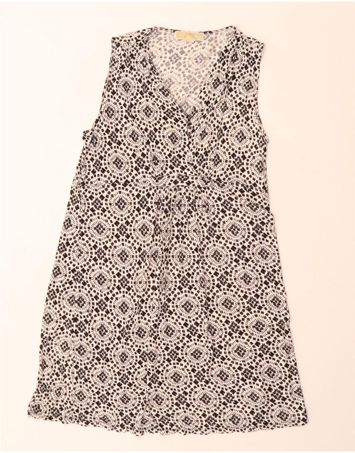 MICHAEL KORS Γυναικείο αμάνικο φόρεμα A-Line UK 18 XL Μαύρο φλοράλ ρεγιόν