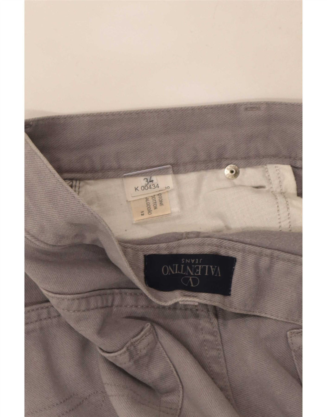 Ανδρικό τζιν Valentino ίσιο W34 L26 Γκρι βαμβακερό