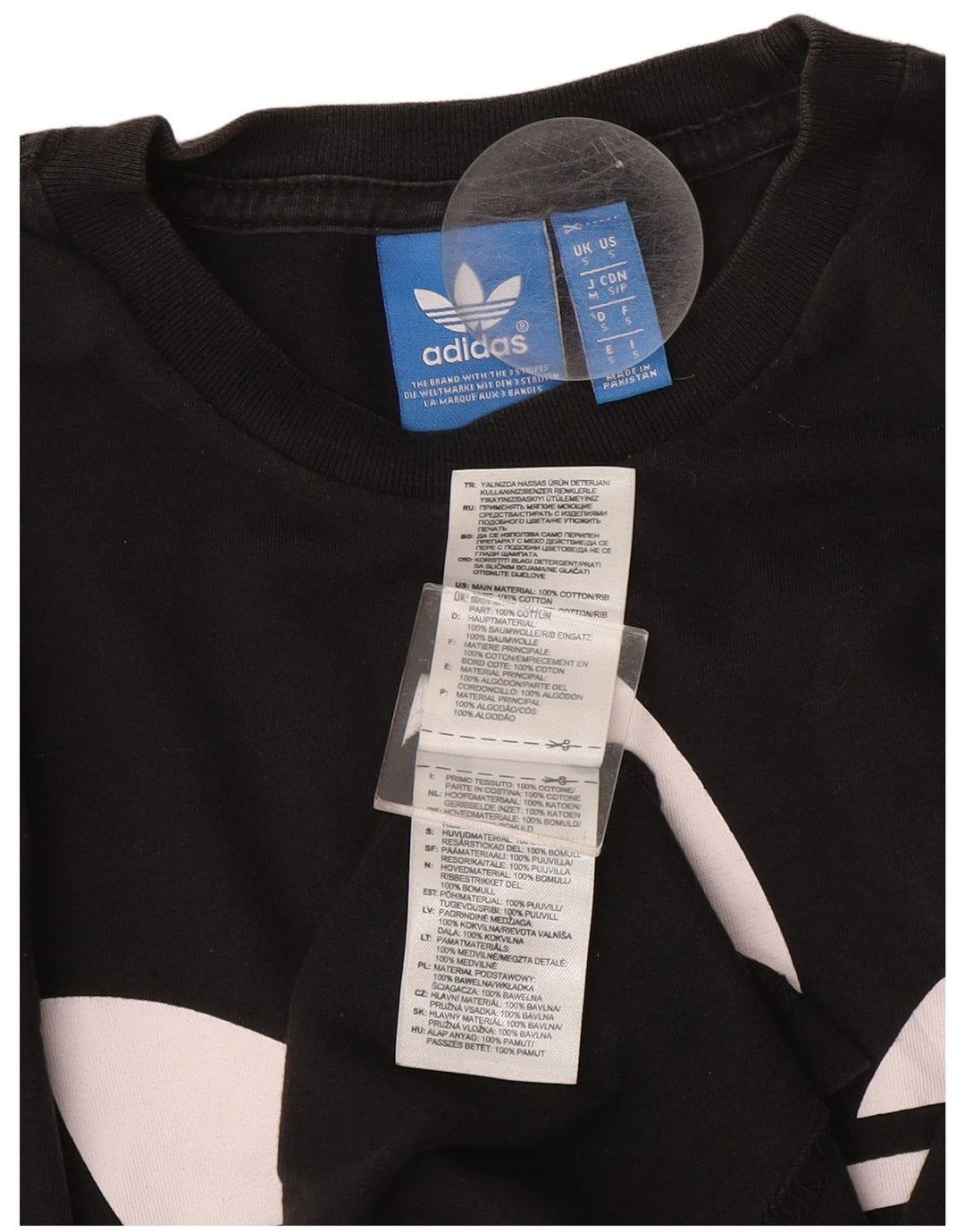 Ανδρικό γραφικό T-Shirt Adidas Top Μικρό μαύρο βαμβακερό