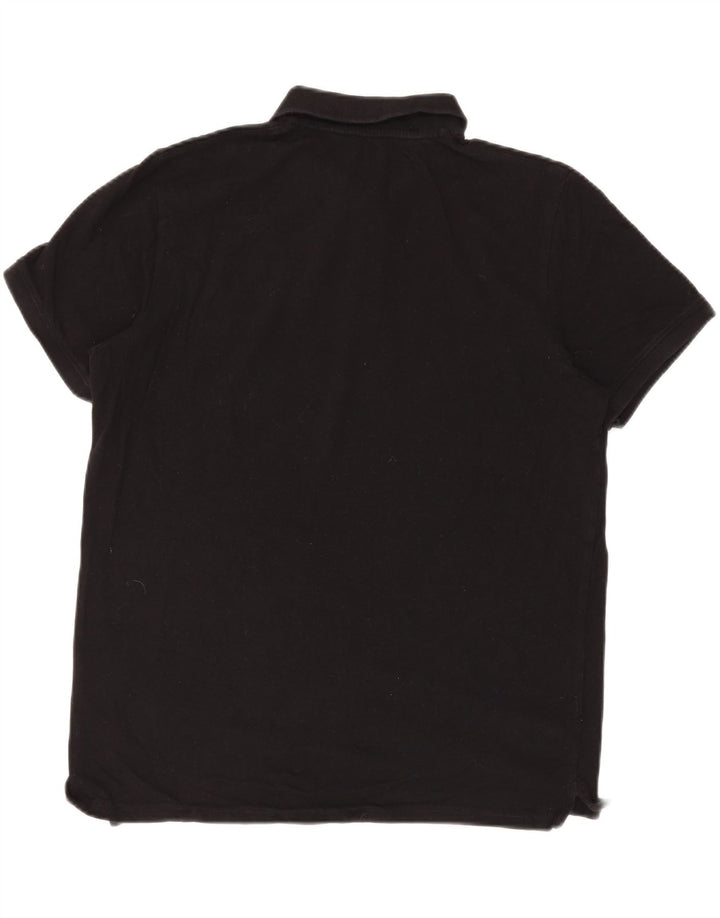 Ανδρικό μπλουζάκι πόλο JACK & JONES XL Μαύρο βαμβακερό