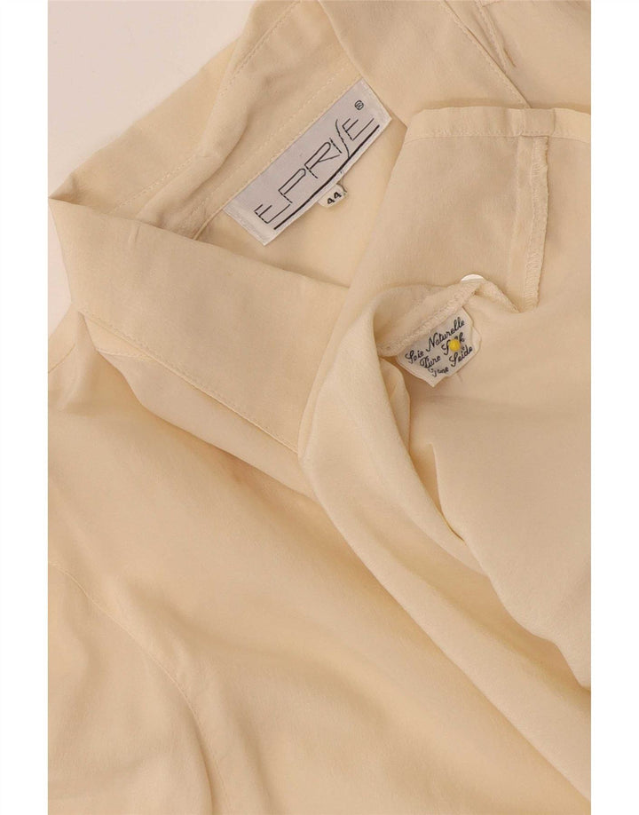 Vintage Γυναικείο Longline Oversized Μπλούζα EU 44 XL Μπεζ Μεταξωτό