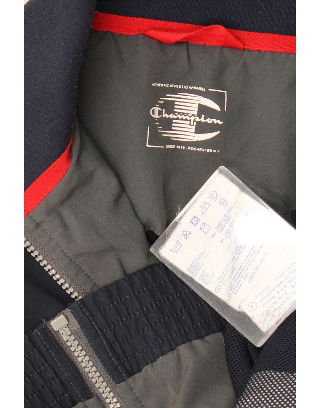 Ανδρική αθλητική φόρμα CHAMPION Top Jacket Μεγάλο Navy Blue Colorblock Polyester