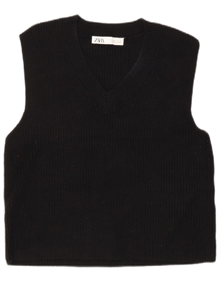 Zara Γυναικείο Γιλέκο Tank Top UK 14 Medium Black