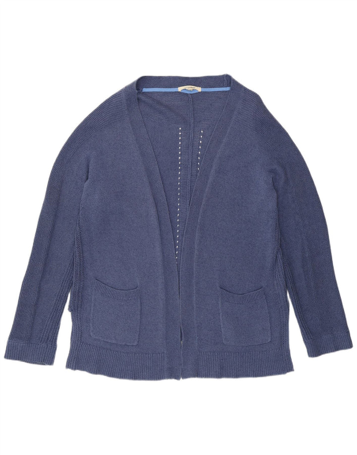 White Stuff Γυναικείο ανοιχτό πουλόβερ ζακέτα UK 16 Μεγάλο μπλε βαμβακερό