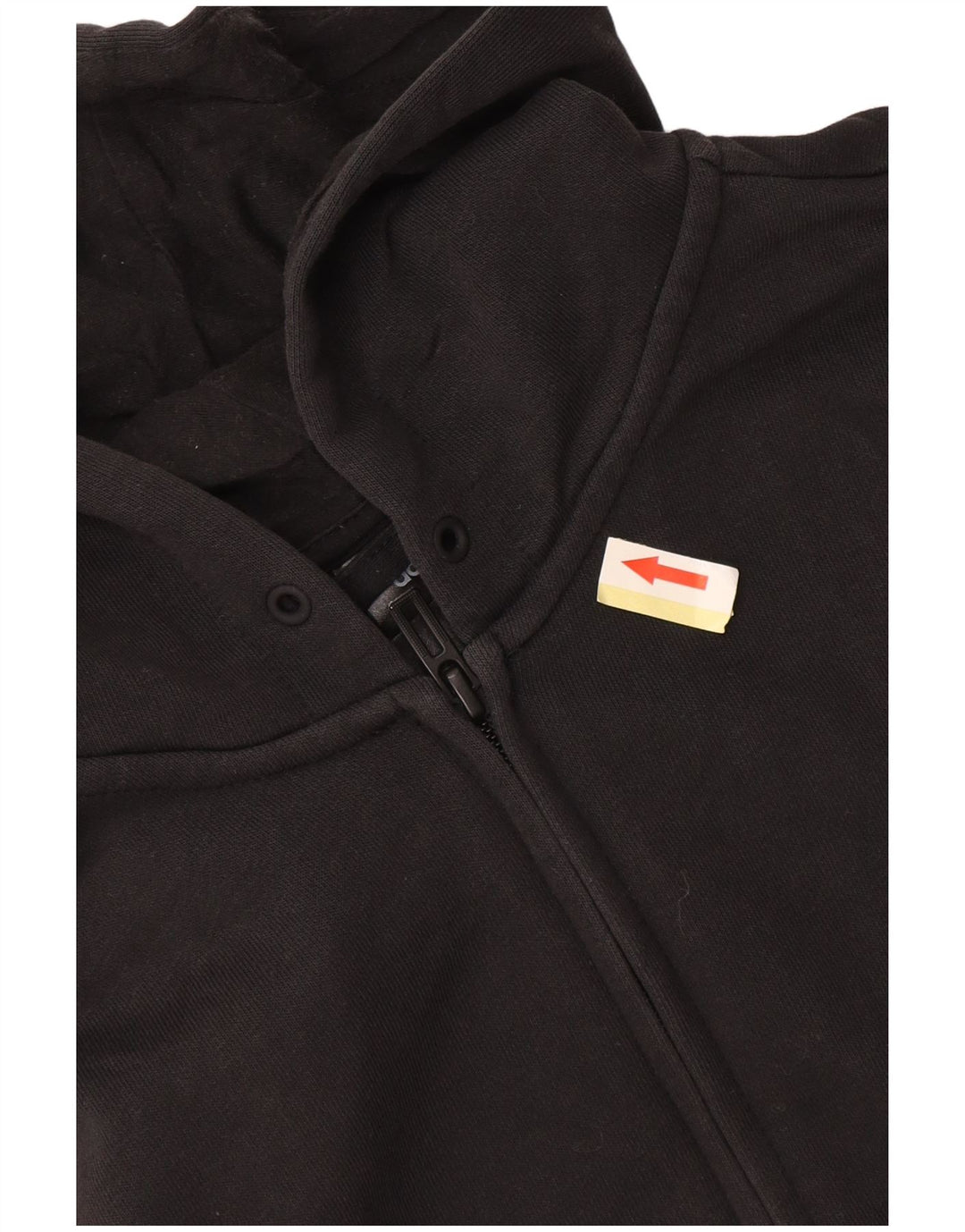 Γυναικείο πουλόβερ με κουκούλα Adidas UK 14 μεγάλο μαύρο βαμβακερό