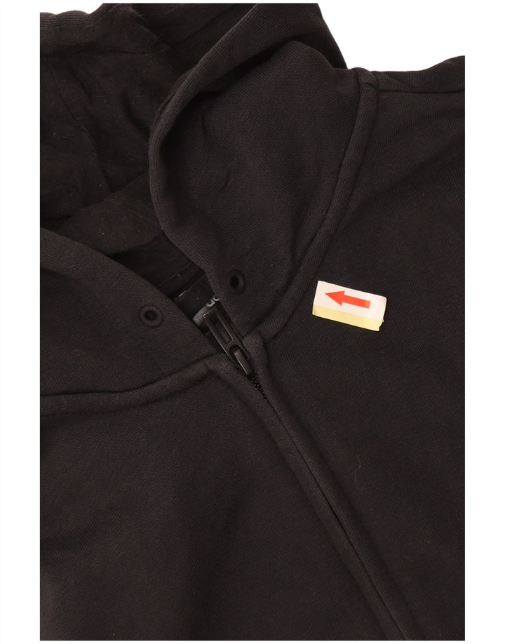 Γυναικείο πουλόβερ με κουκούλα Adidas UK 14 μεγάλο μαύρο βαμβακερό