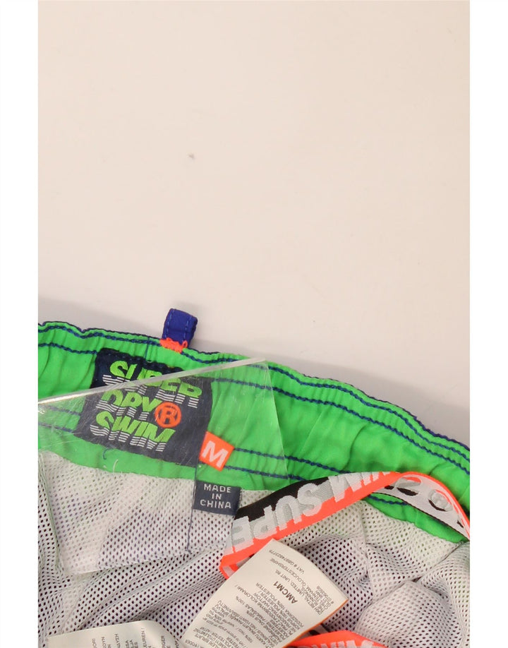 Ανδρικό γραφικό σορτς κολύμβησης SUPERDRY με μεσαίο μπλε πολυεστέρα