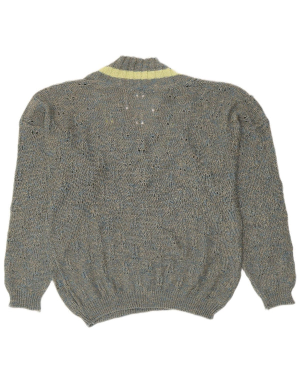 Γυναικείο πουλόβερ με λαιμόκοψη Vintage UK 18 XL Γκρι