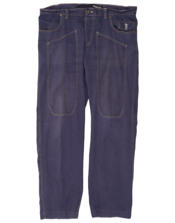 Jeckerson Ανδρικό ίσιο τζιν IT 50 Large W34 L28 Navy Blue Cotton