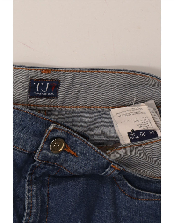 TRUSSARDI Womens Slim Jeans W28 L28 Blue Cotton Vintage Trussardi and Second-Hand Trussardi from Messina Hembry 