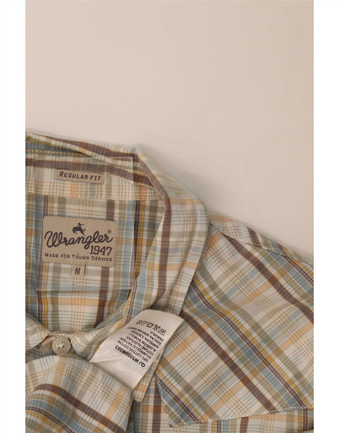 Ανδρικό κοντομάνικο πουκάμισο Wrangler με κανονική εφαρμογή, μεσαίο πολύχρωμο καρό