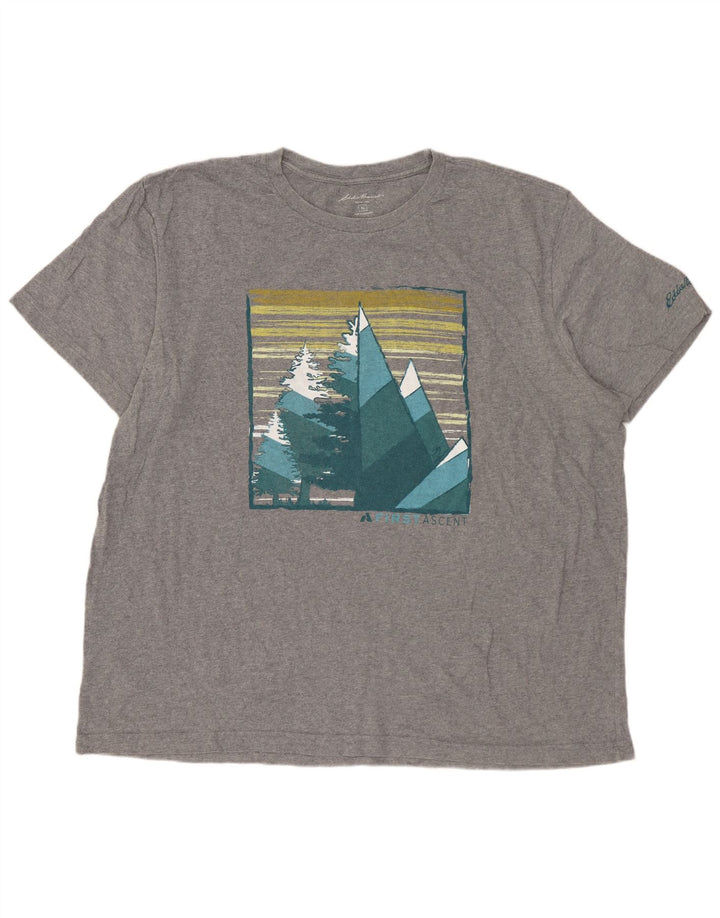 EDDIE BAUER Ανδρικό γραφικό T-Shirt Top XL Γκρι βαμβακερό