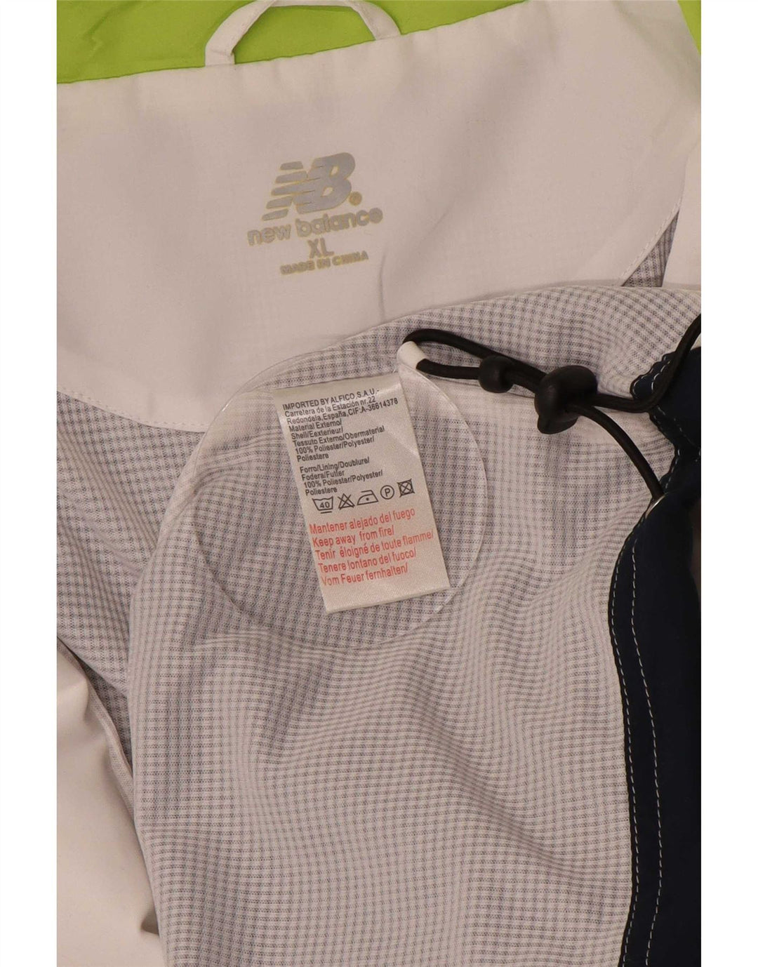 Ανδρική φόρμα New Balance Top Jacket XL White Colourblock Polyester