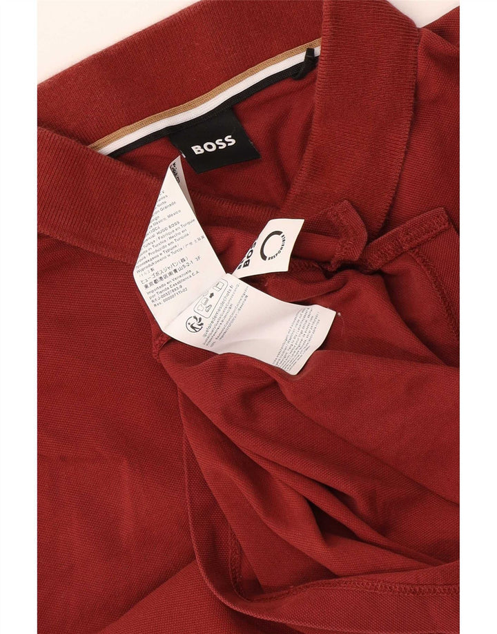 Ανδρικό πουκάμισο πόλο HUGO BOSS Μικρό καφέ βαμβακερό