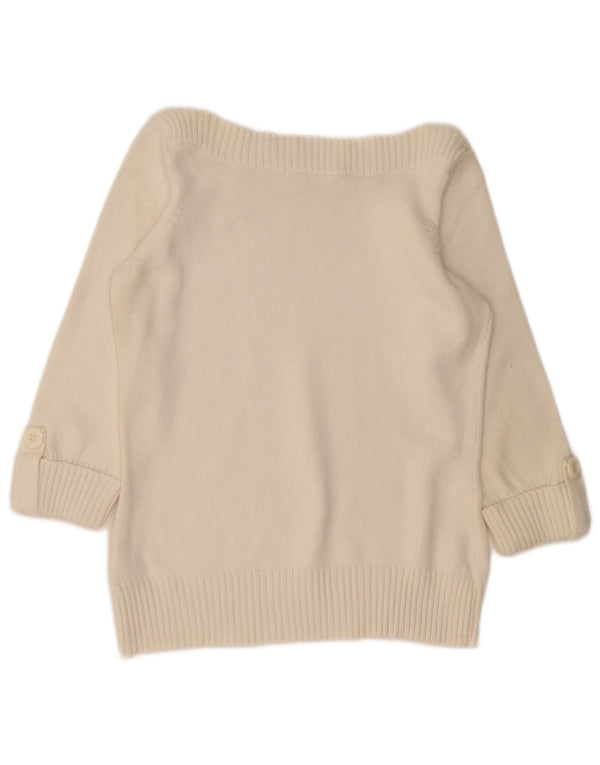 Marks & Spencer Γυναικείο πουλόβερ με λαιμόκαυστο UK 12 Medium Off White