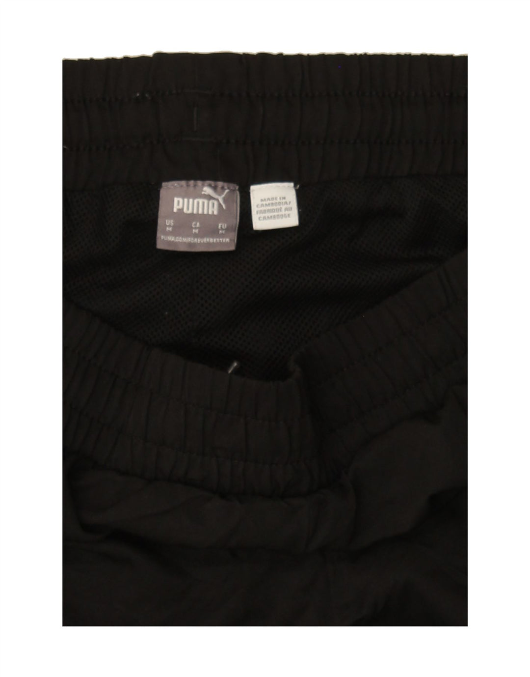 PUMA Womens Sport Shorts Medium  Black Polyester Vintage Puma and Second-Hand Puma from Messina Hembry 