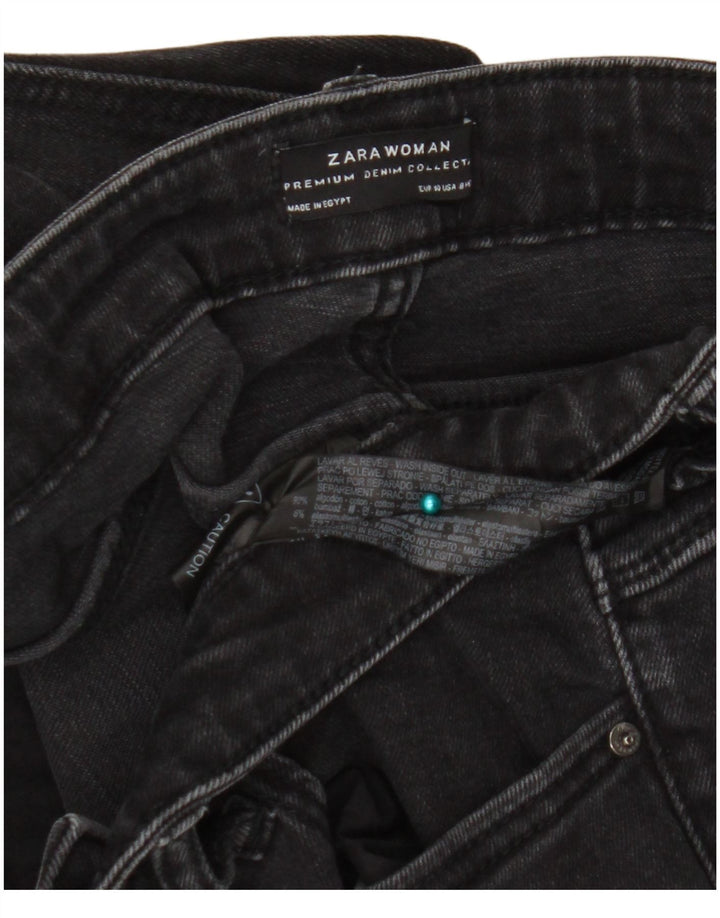 Zara Γυναικείο Ψηλό Ψηλό Τζιν EU 40 Medium W30 L34 Μαύρο βαμβακερό