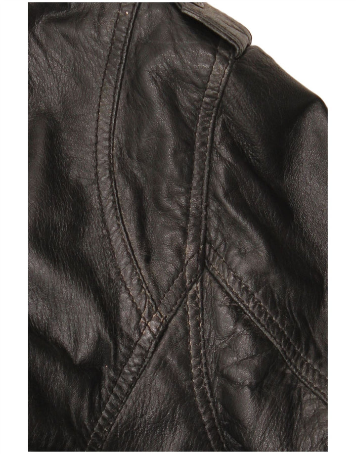 Vintage Ανδρικό Δερμάτινο Μπουφάν UK 42 XL Μαύρο Δερμάτινο
