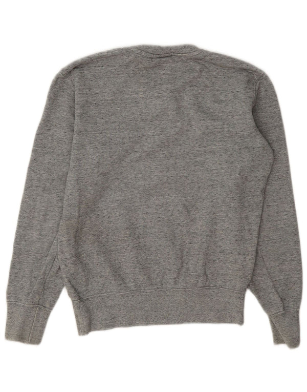 Champion Womens Graphic Oversized Φούτερ Jumper UK 6 XS Grey Flecked