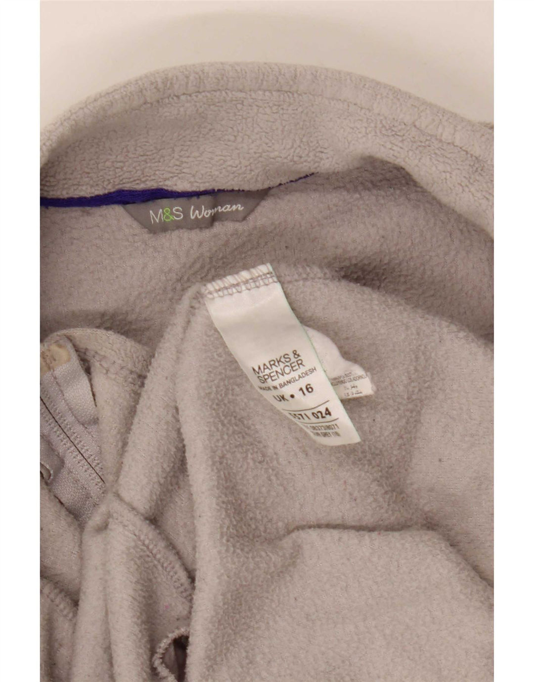 Marks & Spencer Γυναικείο Fleece Jacket UK 16 Large Grey Polyester