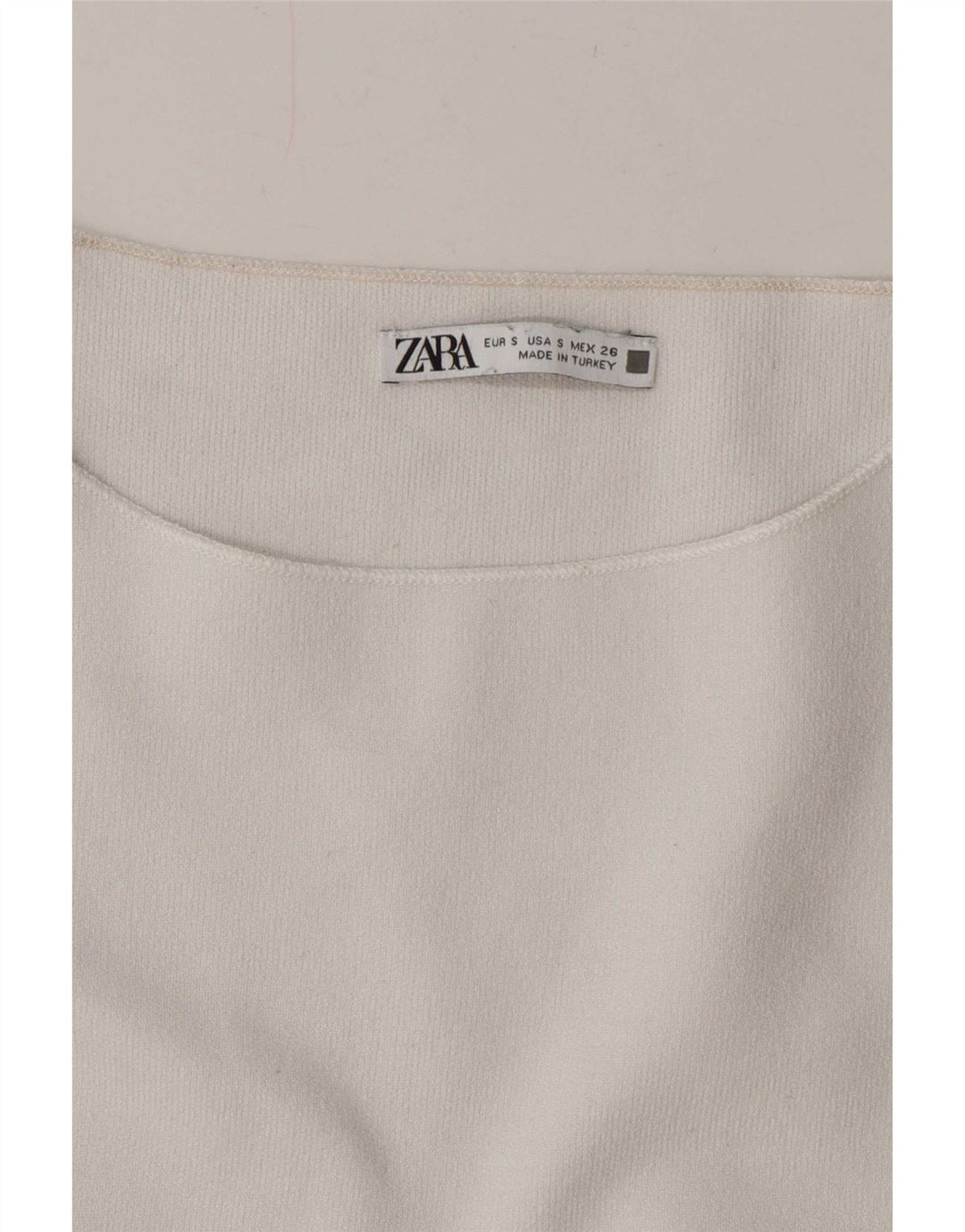 Zara Γυναικεία Μπλούζα Μπλούζας Crop UK 8 Small White