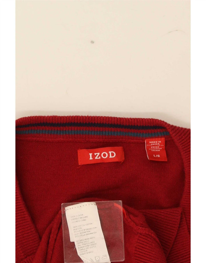 Izod Ανδρικό γιλέκο Tank Top Μεγάλο κόκκινο βαμβακερό