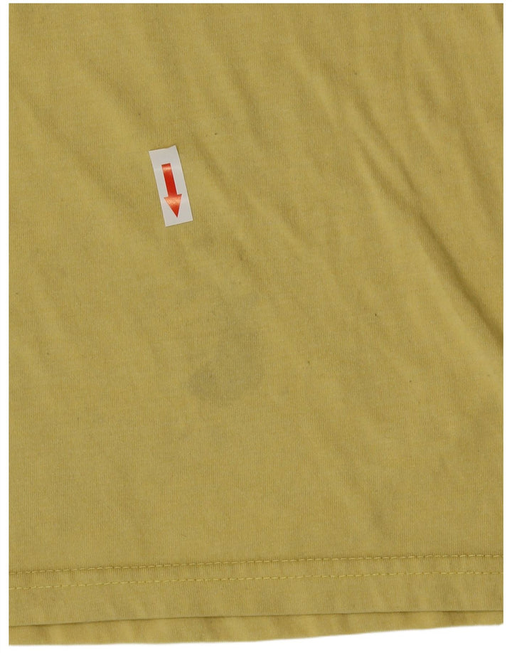 Ανδρικό γραφικό T-Shirt Mountain Warehouse Top 3XL κίτρινο βαμβακερό