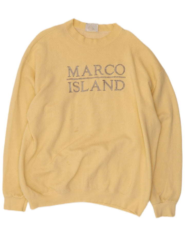 Ανδρικό γραφικό φούτερ LEE Jumper XL Κίτρινο βαμβακερό