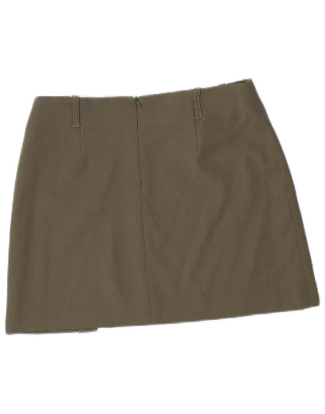 VINTAGE Γυναικεία Μίνι Φούστα με χαμηλή μέση IT 40 Small W28 Khaki Polyester