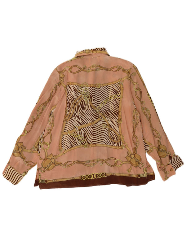 Vintage γυναικείο πουκάμισο ιππασίας μπλούζα IT 54 3XL Pink Colourblock
