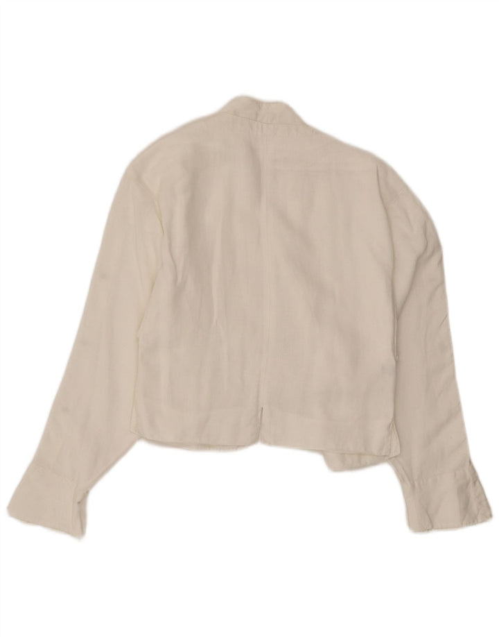 Claude Montana Γυναικείο Crop Blazer Jacket UK 12 Medium White Lenn